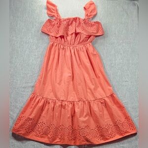LC Lauren Conrad Coral Eyelet Dress size M